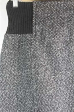 falda tubo lana negra mango 36