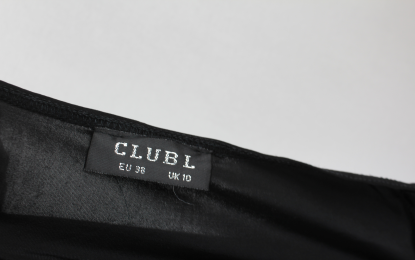 vestido negro punto club L London