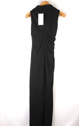 Vestido  drapeado negro zara