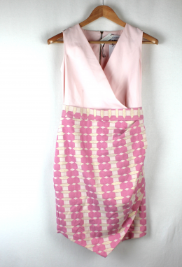 Vestido texturas rosa closet london