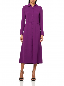 vestido camisero morado desigual