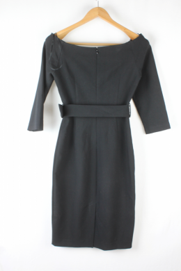 vestido hombros descubierto negro zara