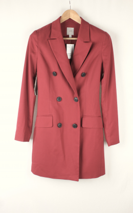 vestido blazer cruzado color rojo caldera de Hm