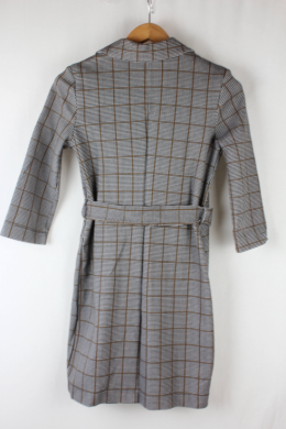 Vestido blazer cuadros zara