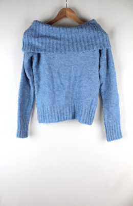 jersey bardot azul zara