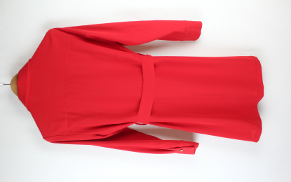 vestido camisero rojo zara