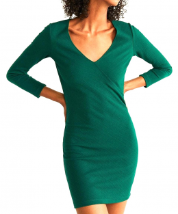 Vestido bodycon verde mango