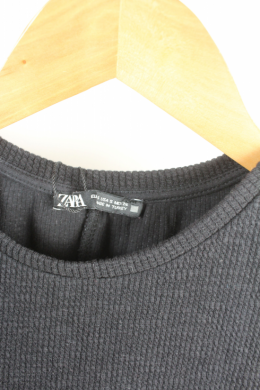 Mini vestido punto negro zara