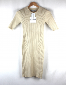 vestido punto beige desires