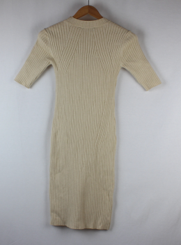 vestido punto beige desires