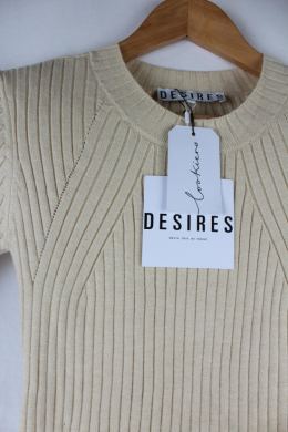 vestido punto beige desires