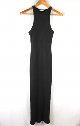 Vestido punto halter gris zara