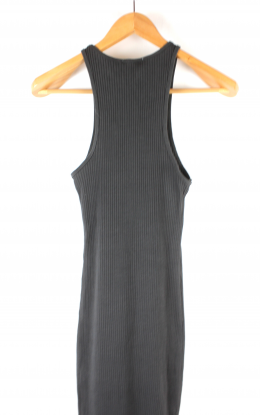 Vestido punto halter gris zara