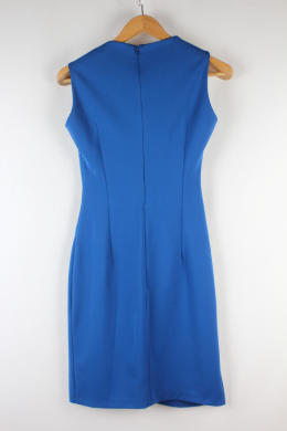 vestido drapeado azul rinascimiento