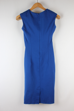 vestido drapeado azul rinascimento