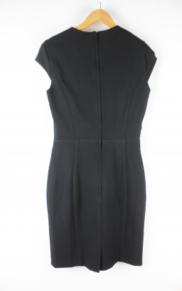 vestido negro ribetes hm