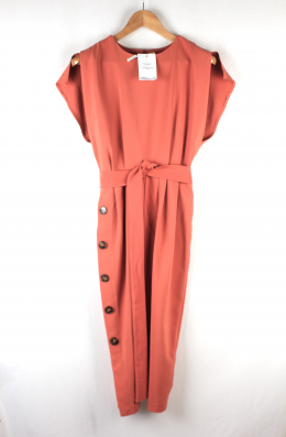 vestido midi naranja asos