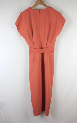 vestido midi naranja asos