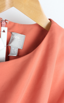 vestido midi naranja asos