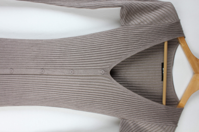 vestido punto canale beige zign