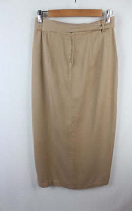 falda midi marron birmani