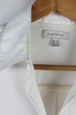 camisa lyocell marfil cortefiel