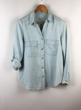 camisa lyocell vaquera cortefiel