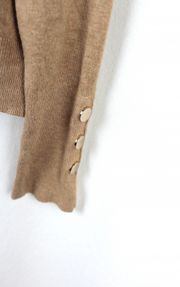 cardigan punto camel zara knit