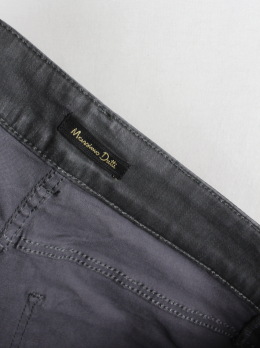 pantalon encerado gris massimo dutti