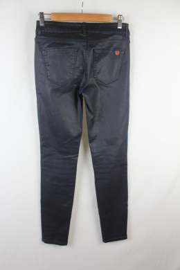 pantalon encerado negro massimo dutti