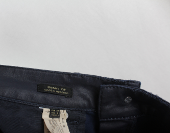 pantalon encerado negro massimo dutti