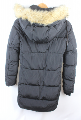 Abrigo acolchado negro zara