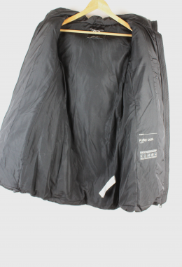 Abrigo acolchado negro zara