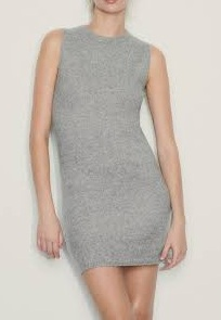 Mini vestido punto gris zara