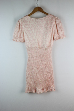 vestido estructura estampado zara s