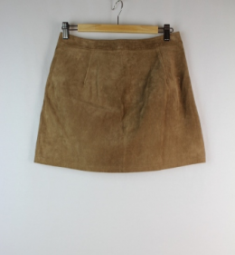 Mini falda piel de ante stradivarius m/38