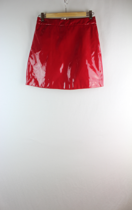 mini falda charol rojo easy wear 36