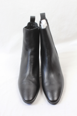 botines piel negro zara