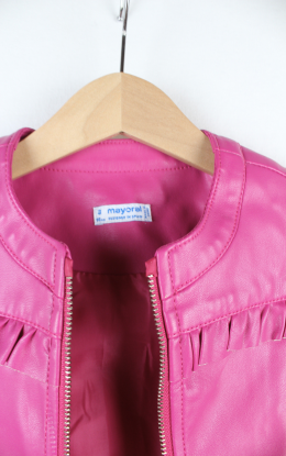 Chaqueta niña efecto piel Mayoral