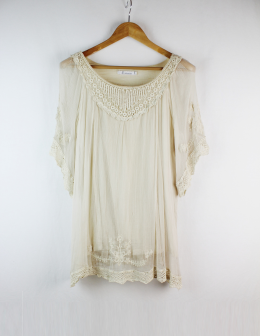 blusa seda bordada e. woman m