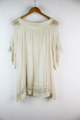 blusa seda bordada e. woman m