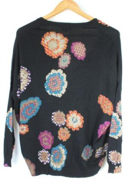 cardigan oversize estampado negro surkana