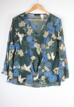 blusa estampada cortefiel
