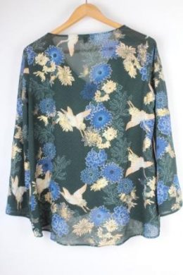 blusa estampada cortefiel