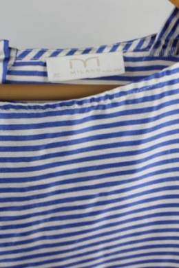 blusa rayas azul milano