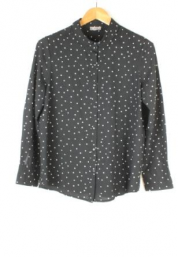 camisa negra lunares milano