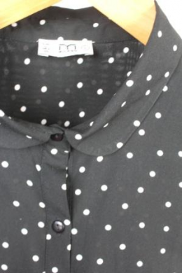 camisa negra lunares milano