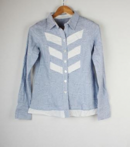 camisa rayas azul y blancogiulia galanti