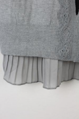 jersey punto combinado gris