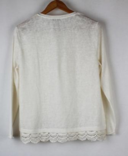 jersey punto y crochet marfil milano
